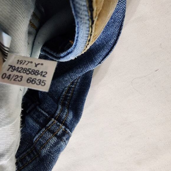 American Eagle Mens Slim Jeans 31X32 Blue Denim AirFlex Distressed Destroyed - Picture 11 of 11